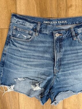 American Eagle Outfitters Distressed Blue Denim Cutoff Shorts